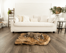 PupRug by Paw.com™ Faux Fur Orthopedic Dog Bed - Curve Sable Tan: Large (50" L x 30" W)