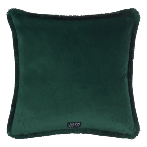 Quetzal Luxury Velvet Cushion: Aqua