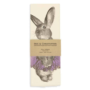 Bunny Tutu Tea Towel - Purple