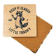 Coasters - Keep It Classy Racoon Funny Wood Coaster