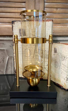 Candle Holder Blk/gld  8"W, 13"H