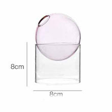 Creative Colorful Spherical Glass Vase: Orange / Short