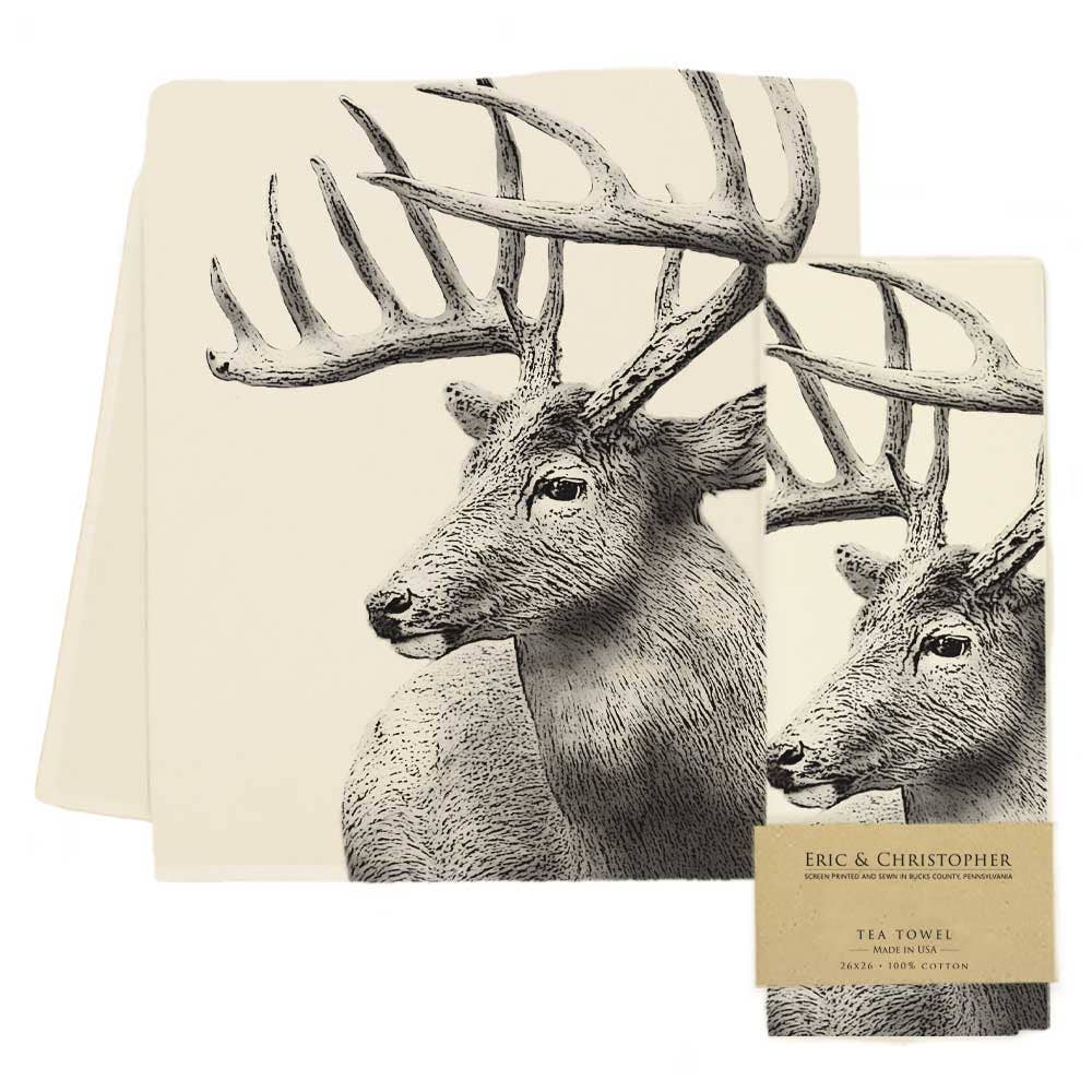 American Woodlands Collective Buck #4 Tea Towel
