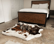 PupRug™ Animal Print Memory Foam Dog Bed - Brown Faux Cowhide: Original (55" L x 50" W)