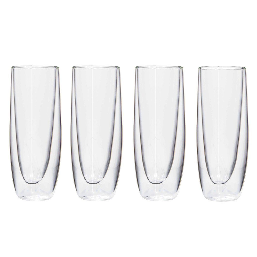 Stemless Double Wall Champagne Glasses- 5.4 fl oz (1pc)