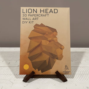 Lion Head Animal PaperCraft Origami Wall Art