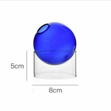 Creative Colorful Spherical Glass Vase: Orange / Short