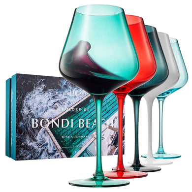City of Bondi Beach, Australia, Wine Glasses | 5 Set, 20 OZ