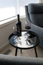 Resin Accented Side Table - Caribbean Blue