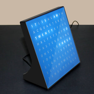Digital Alphabet Tabletop Clock, Alphabet Desk Clock: Black