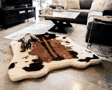 PupRug™ Animal Print Memory Foam Dog Bed - Brown Faux Cowhide: Original (55" L x 50" W)