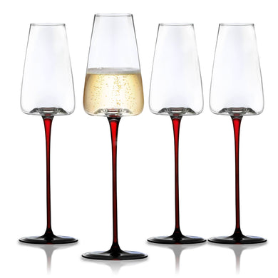 Concave Champagne Glasses - 9oz (1pc) 4 Piece Set