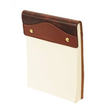 Campaign Leather Notepad with Refill: Smoke / Chestnut