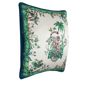 Lemur Silk Cushion: Jungle