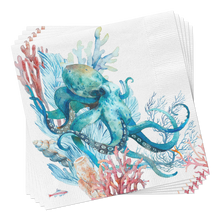 Octopus Cocktail Napkins - Nautical Napkins