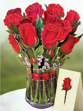 Red Roses (8 Pop-up Greeting Cards)