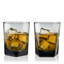 Smoke Double Old Fashioned Crystal Glasses Set of 2