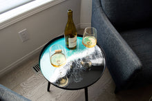 Resin Accented Side Table Onyx