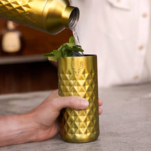 Paragon Stainless Steel Highball Tumbler w/ Lid - Gold