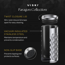 Paragon Stainless Steel Highball Tumbler w/ Lid - Obsidian