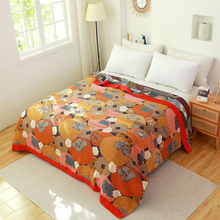 Colorful Persimmon Quilt: Large (230 x 250 cm/90.6x 98.4 in)