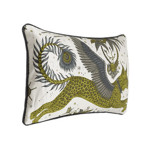 Lynx Silk Bolster Cushion: Gold