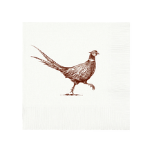 Pheasant Strut White Beverage Napkins