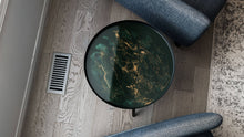 Resin Accented Side Table Onyx