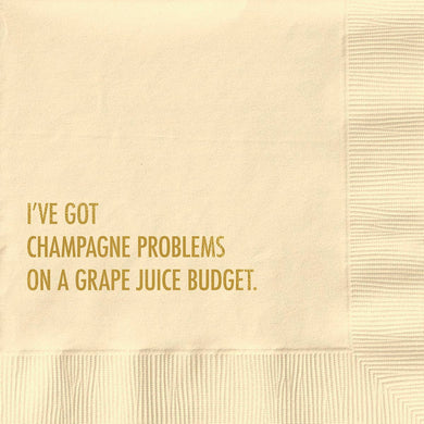 Champagne Problems Cocktail Napkin