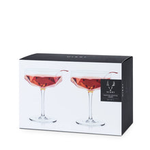 Seneca™ Faceted Crystal Coupes Set of 2