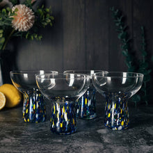 Stemless Margarita Confetti Mexican Glasses - 4 Set