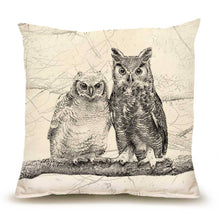 American Woodland Collective Owl Pair Medium Pillow