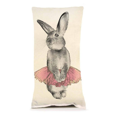 Bunny Tutu Small Pillow - Pink