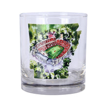Arkansas Football Stadium Rocks Glass