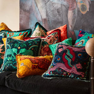 Zambezi Luxury Velvet Cushion: Teal