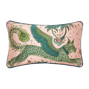 Lynx Silk Bolster Cushion: Gold