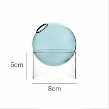 Creative Colorful Spherical Glass Vase: Orange / Short