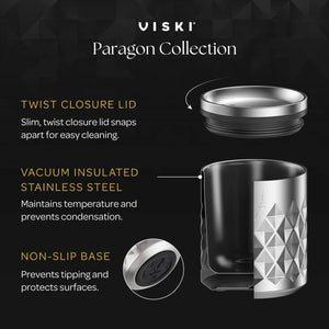 Paragon Ceramic Coated Rocks Tumbler w/ Lid - Satin Green