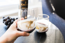 Resin Accented Wine and Entertaining Glasses - NO TARIFFS!: Black Ember