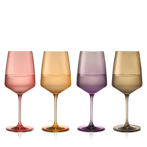 Reserve Nouveau Crystal Wine Glasses in Daybreak - Set of 4