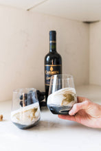 Resin Accented Wine and Entertaining Glasses - NO TARIFFS!: Onyx