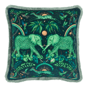 Zambezi Luxury Velvet Cushion: Teal