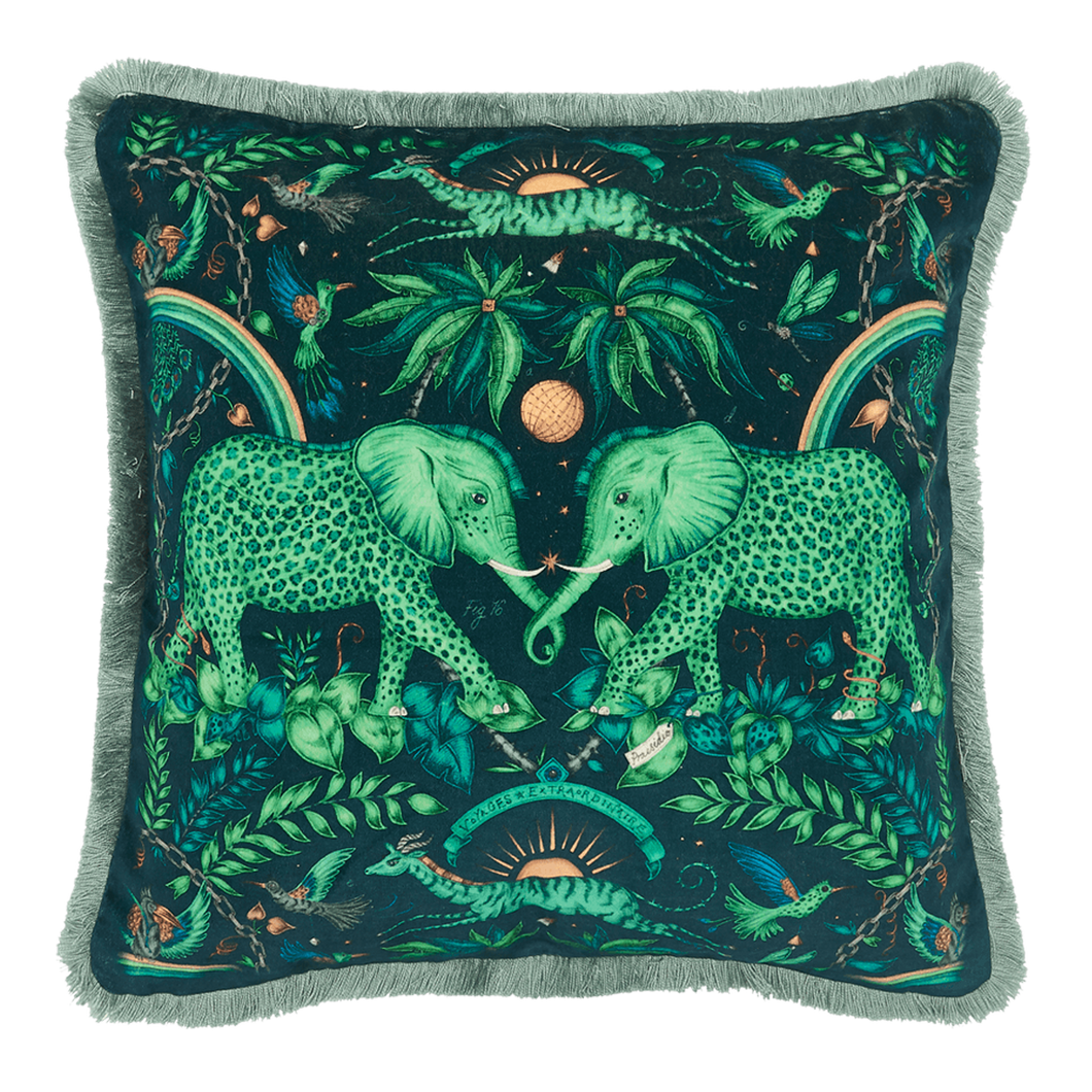 Zambezi Luxury Velvet Cushion: Teal