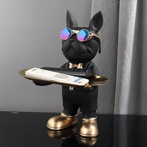 French Bulldog Statue: Lounging Black