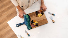 Resin Cheese / Charcuterie Board - Large 10"x20 Northern Lights