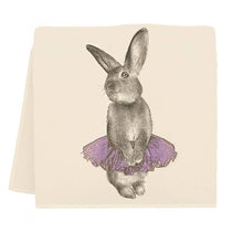 Bunny Tutu Tea Towel - Purple