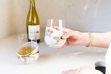 Resin Accented Wine and Entertaining Glasses - NO TARIFFS!: Black Ember