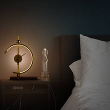 Minimalist LED Clock Table Lamp with Phone Wireless Charger: RGBCW