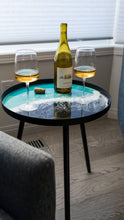Resin Accented Side Table Onyx