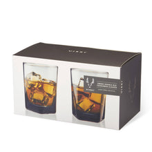 Smoke Double Old Fashioned Crystal Glasses Set of 2